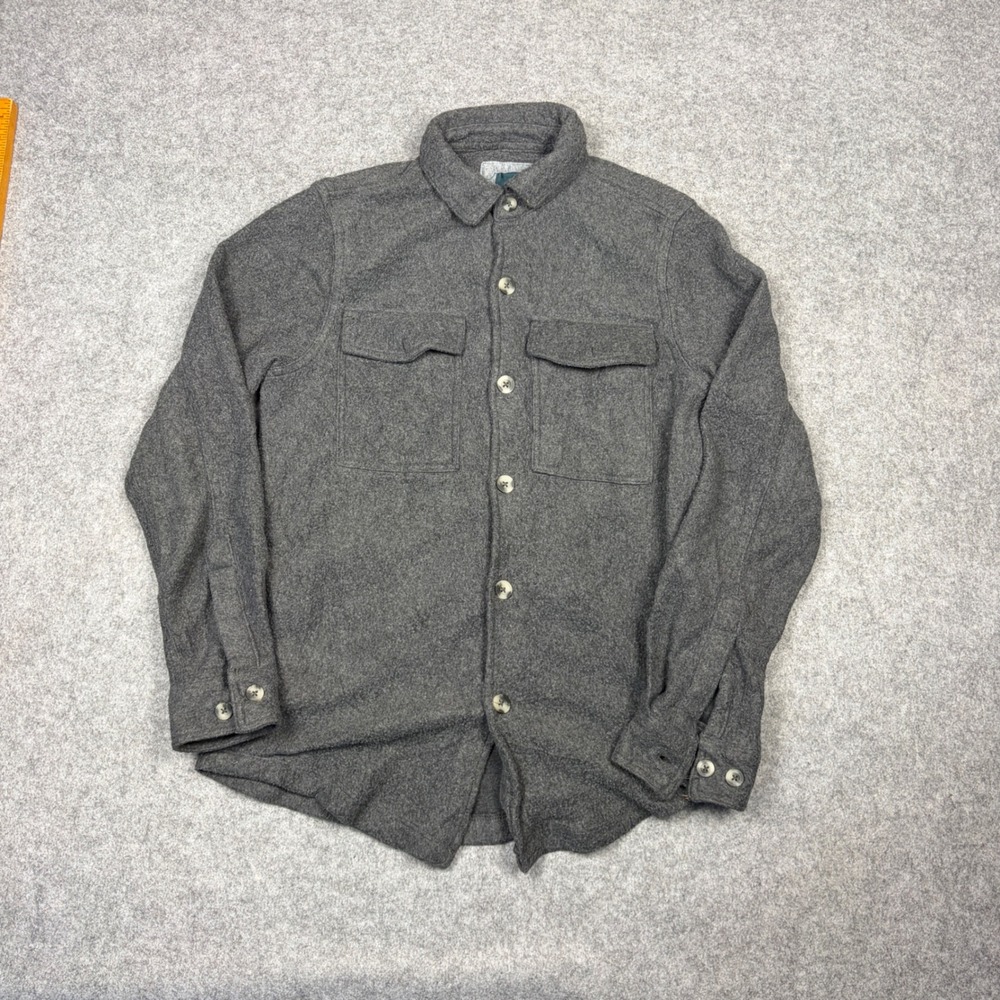 Original SUPERSOFT Bruno Milano Mens Small Gray Button Down Shirt Luxury Leisure